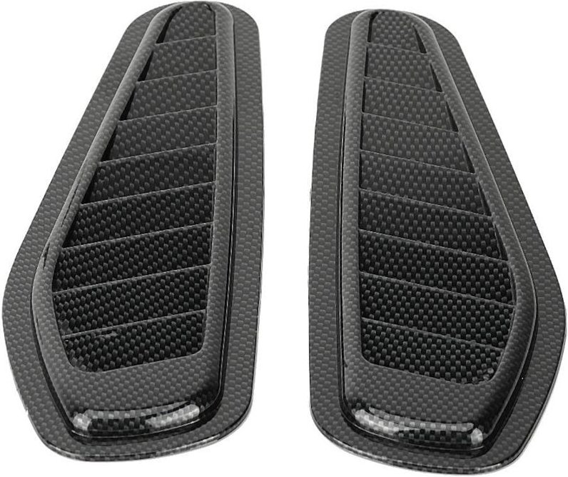 Thumbnail - Suuonee Luftansaugschaufel, Luftansaugabdeckung, 2-teilig, Carbon-Stil, dekorativ, für Motorhaube, universell