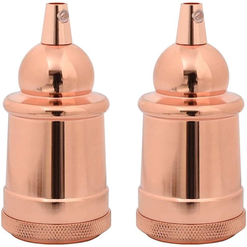 Lampenfassungen 2 Stk. Rosegold E27 Vidaxl