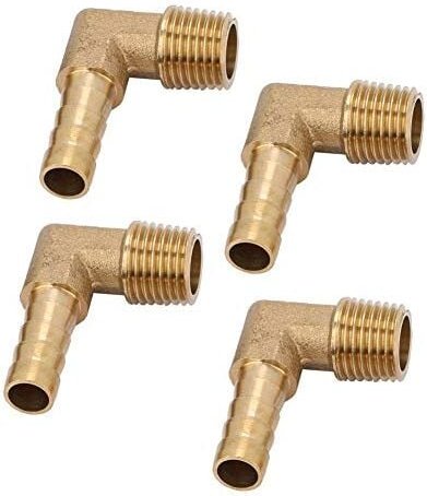 Zoternen - 4 stücke Schlauchanschluss Adapter Schlauch Barb Messing Außengewinde Elbow Schlauch Schwanz Barb Connector G...
