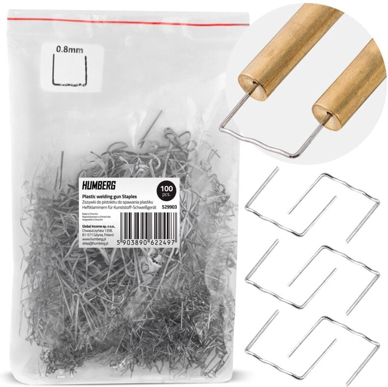 Klammern für Kunststoffschweißmaschine, 100 Stück, Typ C, Humberg