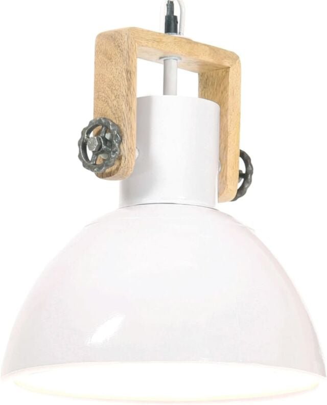 Hängelampe Industriestil 25 w Weiß Rund 30 cm E27 Vidaxl