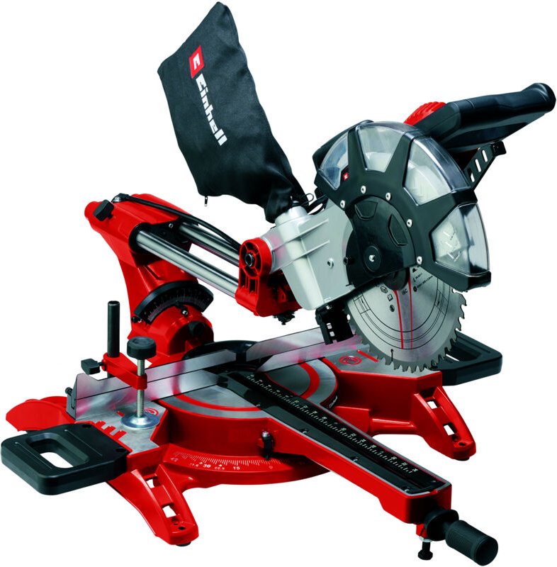 Einhell - Zug-Kapp-Gehrungssäge tc-sm 2534/1 Dual (2350 w, max. 75 mm x 340 mm Schnitttiefe/-breite, ø 250 mm Sägeblatt,...