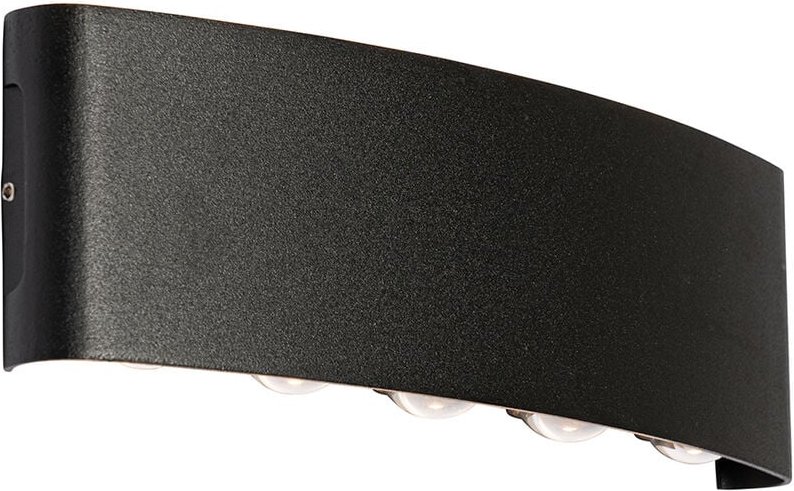 Außenwandleuchte schwarz inkl. led 10-flammig IP54 - Silly