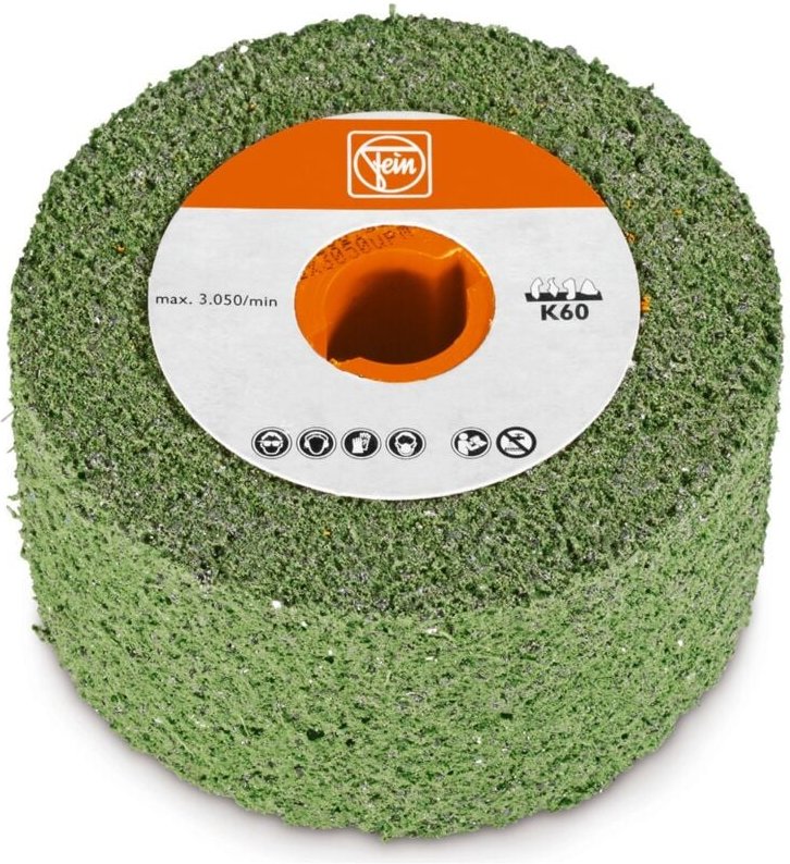 Fein - Elastische Schleifwalze, Korn 60, Ausführung mittel, Bohrung 19 mm, 100 x 50 mm