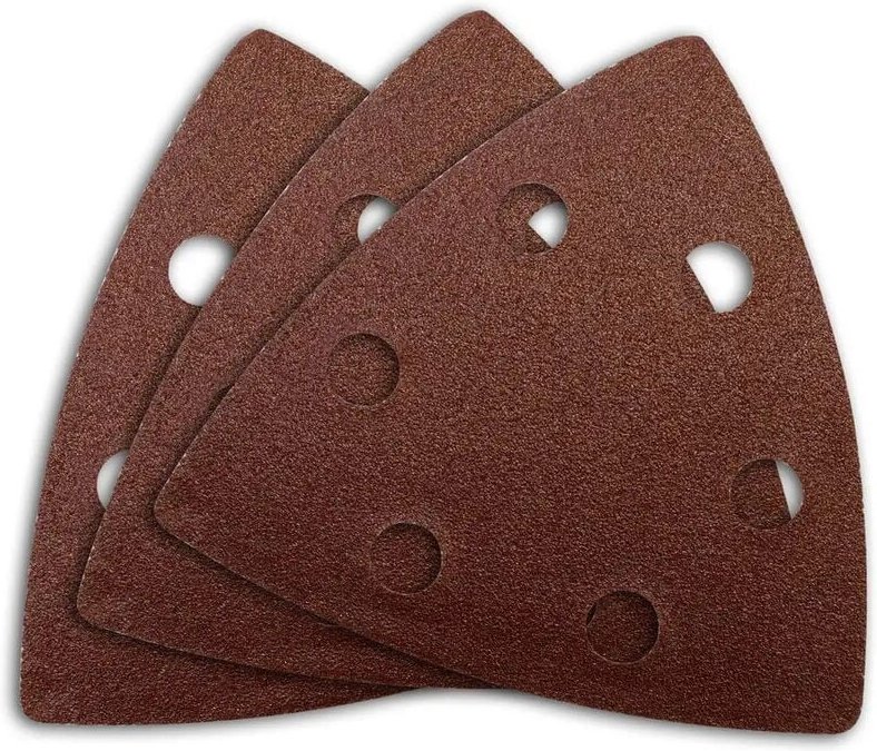 Güde - Delta-Klett-Schleifpapier-Set 93x93 mm 6-tlg. K100 K120 K180