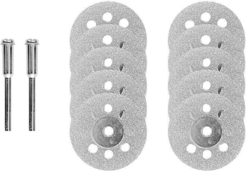 Diamanttrennscheibe, 10 Stück 22-mm-Trennscheiben, Kreissägeblatt, Harztrennscheibe mit 2 Dornen, Stangen, Rotationswerk...