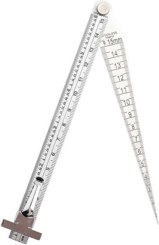 Vtizikl Kit de jauges de diamètre d'échelle conique combinée 2 en 1, Règle et réglet