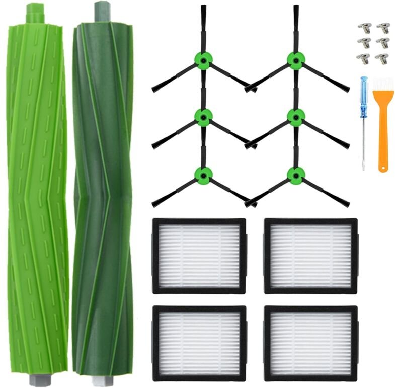 12-teiliges Kompatibles Ersatzteilset für iRobot Roomba i7 i7+ j7 j7+ E5 E6 E7 i8 i6 i5 i4 i3 i2 i1 j8 j6 j5 und Plus Ve...