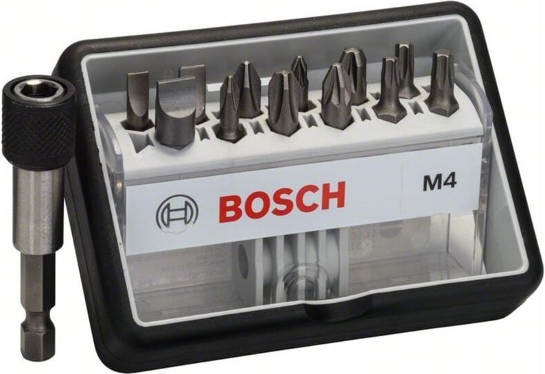 Schrauberbit-Set Robust Line m Extra-Hart 12+1-teilig 25 mm ph pz Torx ls - Bosch