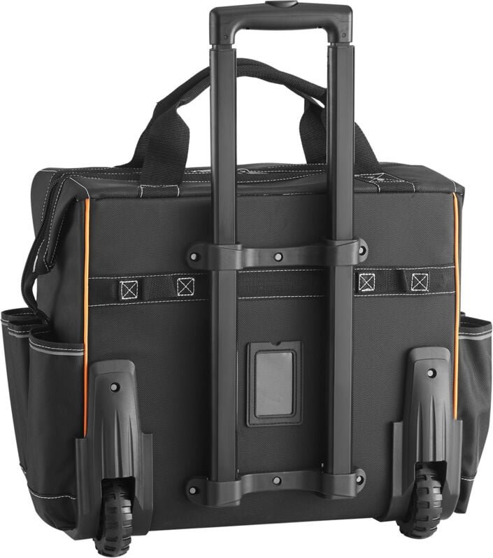 Mophorn Werkzeugtasche mit Rollen, 110 lbs Kapazität, 25 Taschen, langlebiger Werkzeug-Organizer mit Teleskopgriff und s...