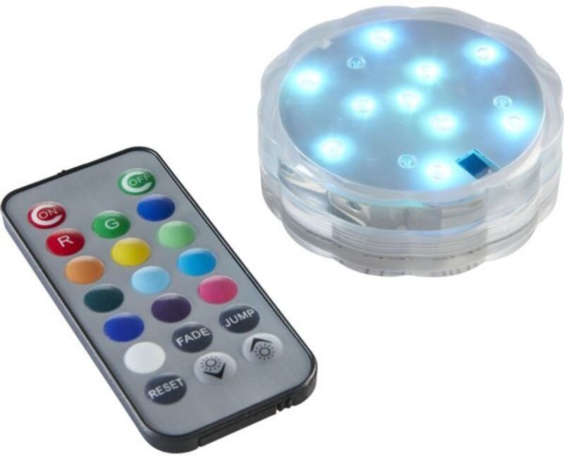 Star - Trading Deko Leuchte Water Candle, Wasserleuchte, led Kerze, Wasserdicht, Fernbedienung, rgb, IP68