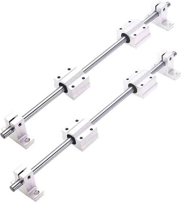 Thumbnail - 2 x 500 mm Linearwelle ø 8 mm horizontales Linearführungskugellager + 4 x SK8-Stützen + 4 x SCS8UU-Lagerblöcke