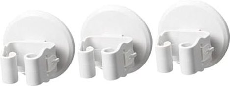 3 Stück Kunststoffhaken zum Aufhängen, weißer Mopp-Besenhalter, Mopp-Clip, Besenklemme, Besenclip, Mopp-Clip-Haken ohne ...