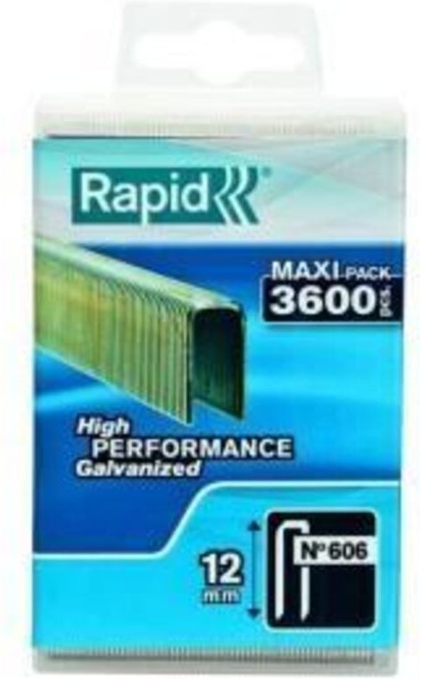 Rapid Heftklammern Nr. 606 Stahl 12 mm Box 3600 Stück
