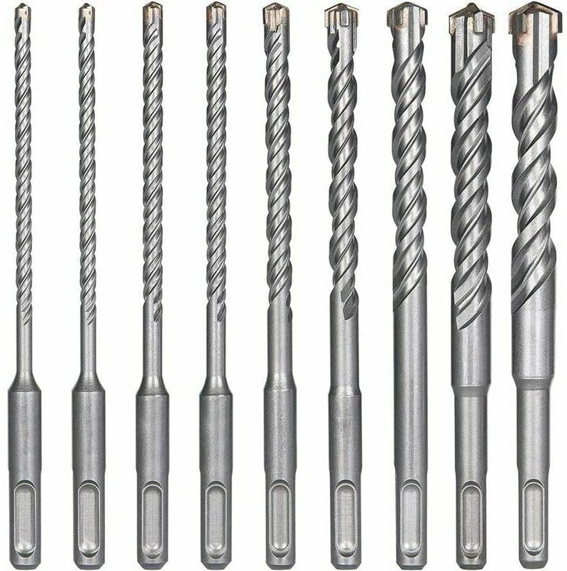 Thumbnail - Betonbohrer, 9 Stück (5 mm, 16 x 160 mm), sds Plus elektrischer Fliesenbohrer, Hammerbohrer, Kreuzbohrer für Beton, Zieg...