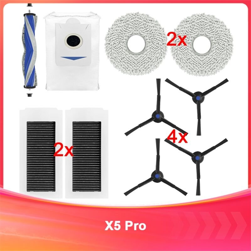 Für zu Sweeper X5 Pro Haupt Seite Bürste Geschirrtuch Staub Tasche