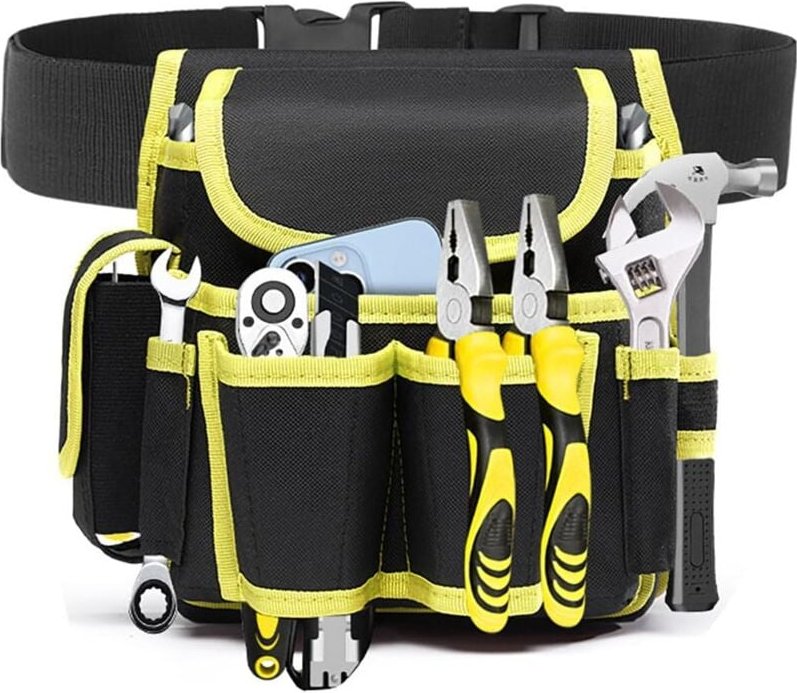 Thumbnail - Elektrikertasche, professionelle Werkzeugtasche, Gürteltasche für Hardware-Werkzeuge, verstellbare Werkzeughalter-Gürtel...