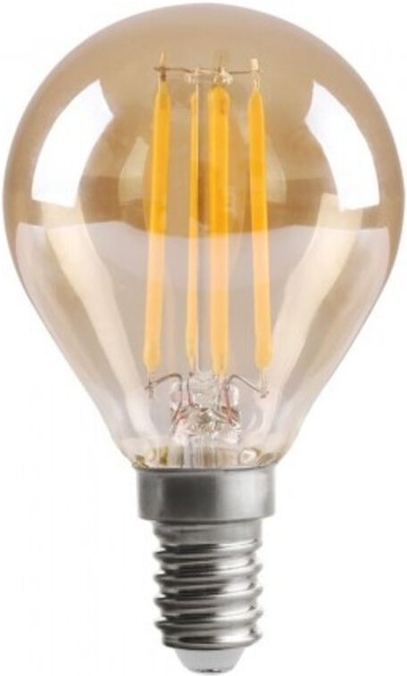 Fabrilamp - Sphärische Glühbirne 7x4,5d 4w 380lm E14 Amber 2700k