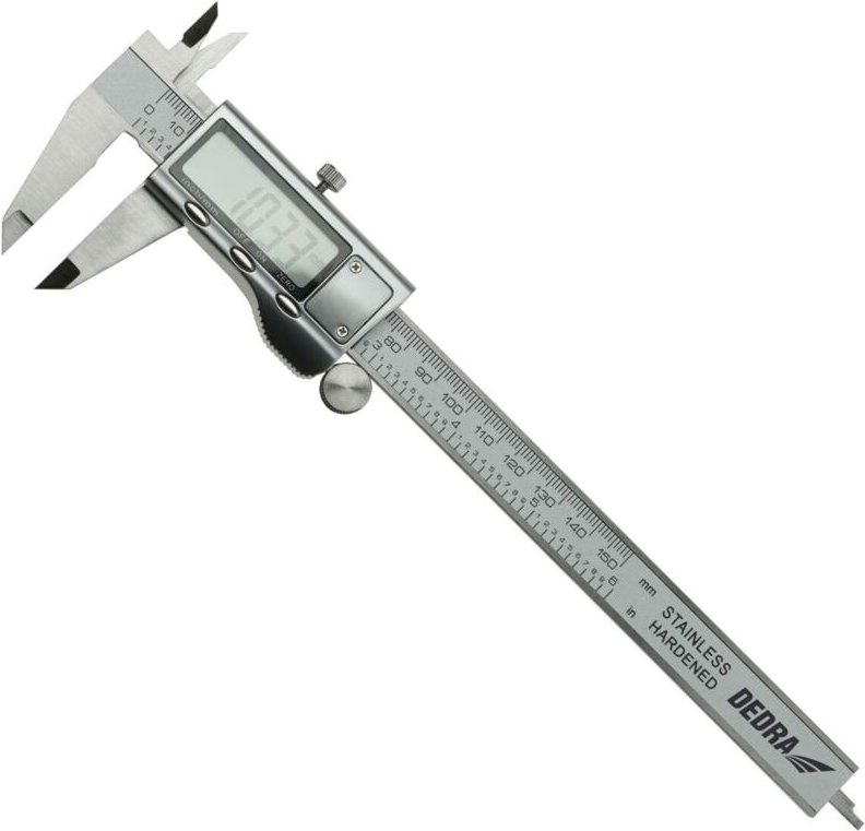 DEDRA Digitaler Messschieber 150 mm - Präzisionsmessungen, Edelstahl