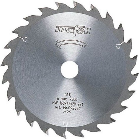 Sägeblatt hm 160 x 20 z 24 wz mt 55 ksp 55 ksp 400 092533 - Mafell