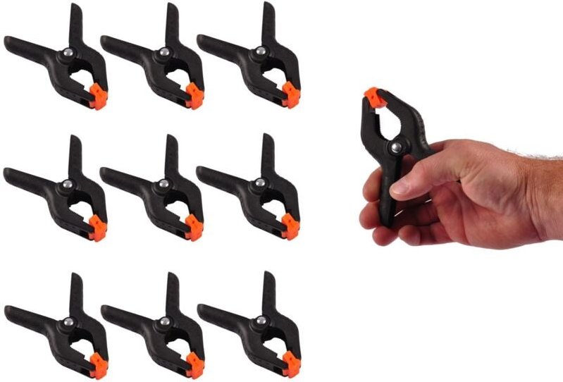 Buri - 10er-Set Federzwingen Leimzwinge Klemmzwinge Schraubzwinge Kantenzwinge 115mm