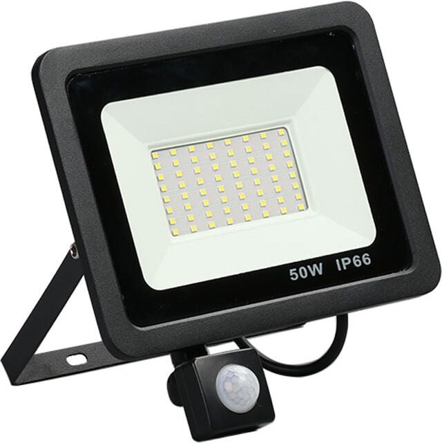 50 w LED-Flutlicht mit Bewegungsmelder, LED-Außenstrahler, wasserdichter IP66-LED-Flutlicht für den Außenbereich, 6500 k...