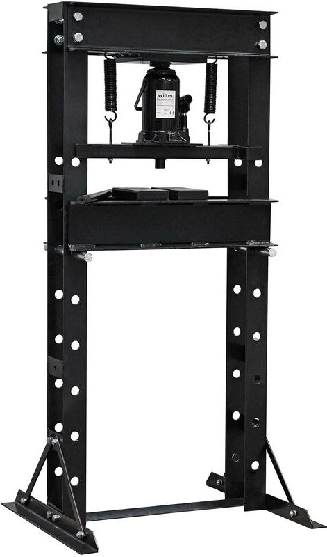 30T Werkstattpresse schwarz, 500 mm, Hydraulikpresse aus Stahl, Rahmenpresse, Lagerpresse zum Pressen, Stempeln, Umforme...