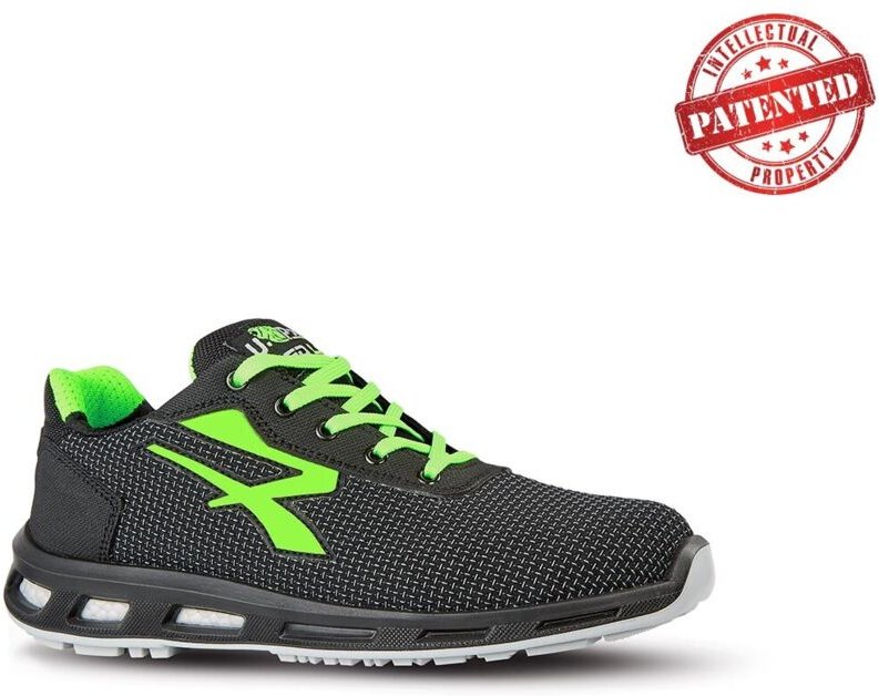 U-power - Sicherheitsschuh RedLion strong Gr.41 schwarz/grün S3 src esd EN20345 RL20356-41