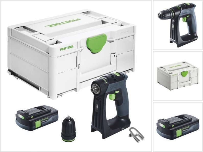 Thumbnail - Cxs 18 Akku Bohrschrauber 18 v 40 Nm Brushless + 1x Akku 3,0 Ah + Systainer - ohne Ladegerät - Festool