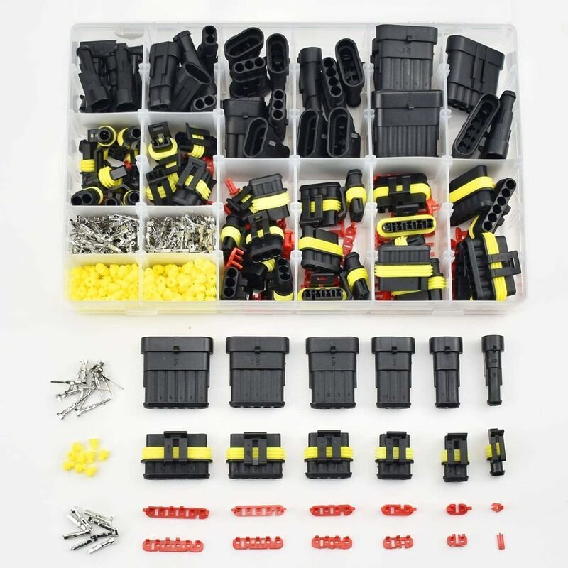 Wasserdichter Steckverbinder, 708-teiliger wasserdichter elektrischer Steckverbinder fürs Auto, wasserdichter elektrisch...