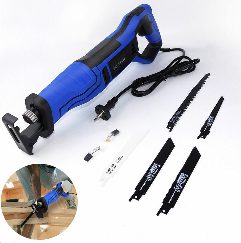 Dayplus - 900w Elektrische Säge Reciprosäge Fuchsschwanz Säbelsäge Tigersäge 5 Sägeblätte