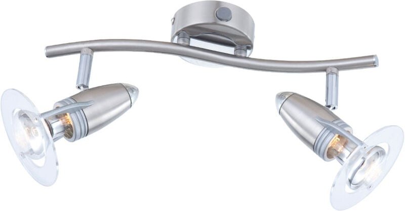 Thumbnail - Wand Lampe Leuchte Metall Spots Beweglich Nickel Matt Chrom Flur Beleuchtung