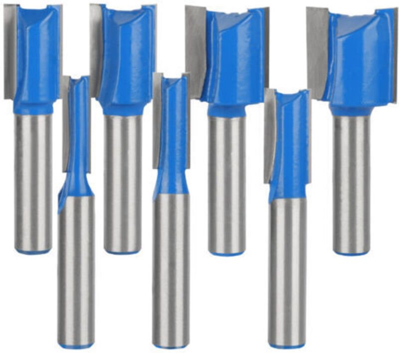 Fräserset, Reinigungsfräser, Holzfräser 6/8/10/12/14/18/20 mm Durchmesser, Fräserset für bündiges Fräsen, 8 mm Durchmess...