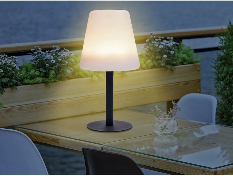 Smartwares - Solar Tischleuchte Outdoor, per usb & Solar aufladbar, Höhe 25cm