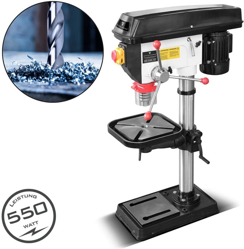STAHLWERK BD-550 ST Säulenbohrmaschine 550W Leistung 200-2.800U/min Ø 16 mm