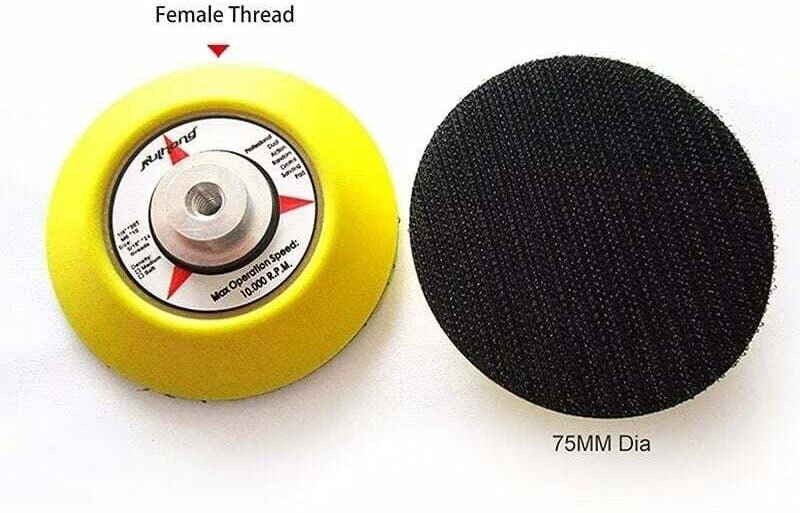 75 mm Klett-Schleifpad Magic selbstklebender Exzenterschleifer mit Bohrmaschinenadapter und selbstklebender Polierscheib...