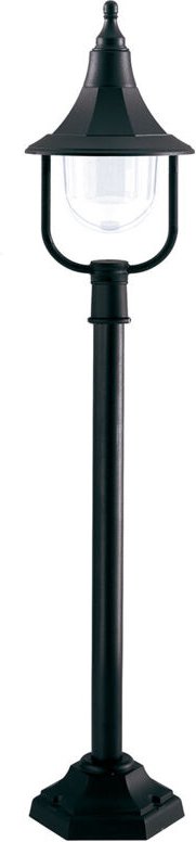 Shannon - 1 leichte Außensäulenlampe aus schwarzem Polycarbonat IP44, E27 - Elstead