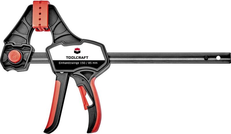 Einhandzwinge 150 x 85 mm 1500 Nm Toolcraft 1544398-1 Spann-Weite (max.):150 mm Ausladungs-Maße:85 m