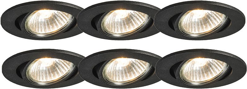 Set mit 6 Einbauspots schwarz neigbar - Cisco