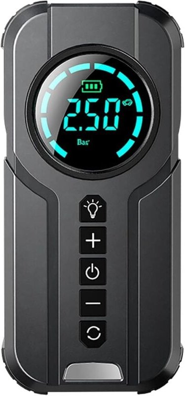 Reifenaufblaspumpe, elektrischer Luftkompressor, tragbare Mini-Autoreifen-Luftpumpe, tragbarer Lade-Inflator, voreingest...