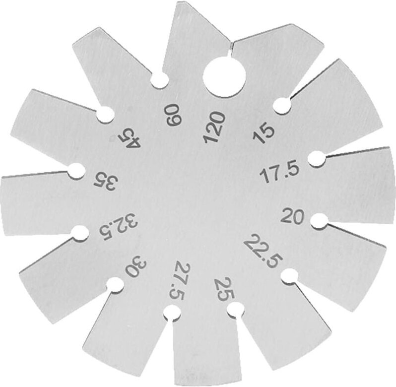 Messerschräglehre, Meißelwinkelmesser, Hobel, 120°-Messwerkzeug, Schrägwinkellehre, Tischlerschneidewerkzeug, - Ahlsen