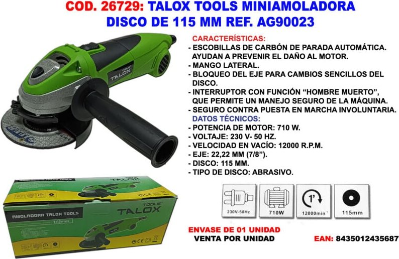 Talox 115 710 w Mini-Schleifmaschine AG90023