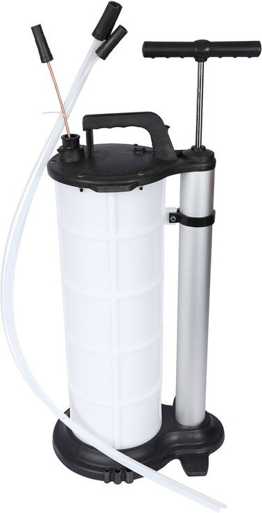 Wiltec - Manueller Fluidextraktor mit 9 Liter Tank, Vakuumabsaugpumpe für Öl, Schmierstoffe, Wasser und andere Flüssigke...