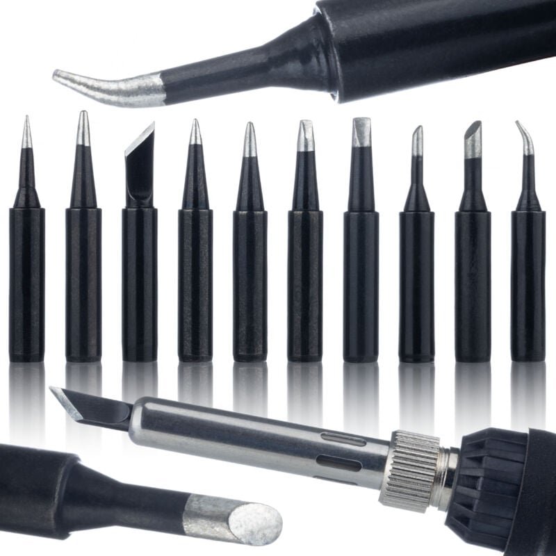 Satz schwarze Lötspitzen 900M I-B-K-1.2D-1.6D-2.4D-3.2D-2C-3C-IS Typ Longlife 10 Stk.