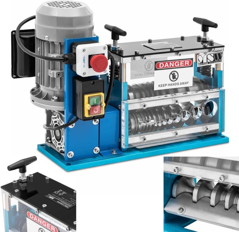 MSW - Kabelschälmaschine 750 w Kabelabisoliermaschine Kabelschäler 10 Einschübe