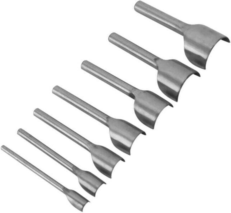 7-teiliges halbrundes Locher-Set für Leder mit Spezifikationsmarkierung, DIY-Werkzeug für Geldbörse, Kartenetui, Gürtel,...