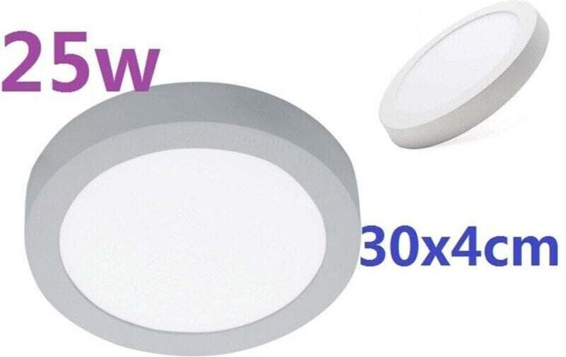 Quadratische LED-Deckenleuchte 150 LEDs, Leistung 25 w, weißes Licht 250 w - Rund Naturweiß - - Ymyny