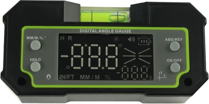Zweiachsiger Neigungsmesser mit 4 x 90°-Basis – Datenwinkelmesser – Messwerkzeug – Elektronischer Neigungsmesser