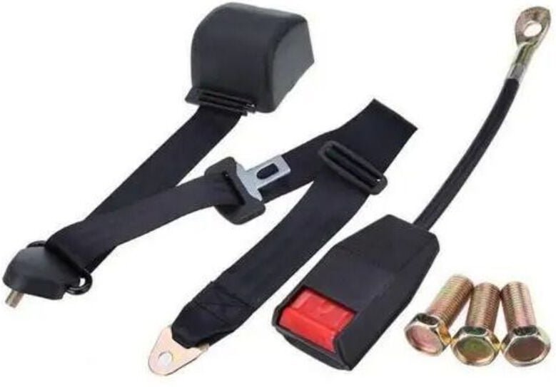 Cintura di sicurezza a 3 punti per auto, camion, cintura di sicurezza retrattile universale regolabile, nera, facile da ...