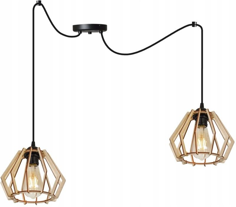 Moderne Led-Deckenhängelampe Aus Holz